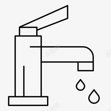 水龙头浴缸浴室图标图标