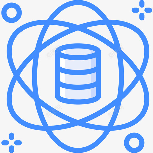 数据库数据科学14蓝色图标svg_新图网 https://ixintu.com 数据 数据库 科学 蓝色