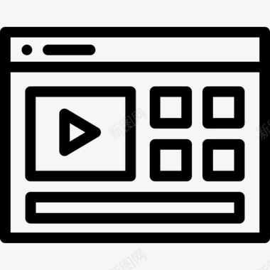 视频编辑音频和视频11线性图标图标