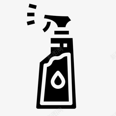 喷雾瓶子清洁图标图标
