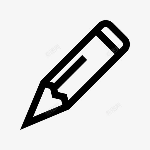 铅笔编辑笔记图标svg_新图网 https://ixintu.com 写作 学习 笔记 编辑 铅笔