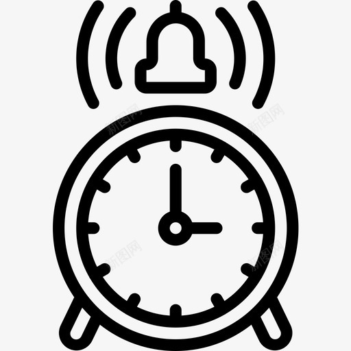 闹钟时间管理29线性图标svg_新图网 https://ixintu.com 时间管理 线性 闹钟