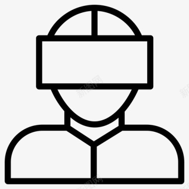 虚拟现实眼镜技术图标图标