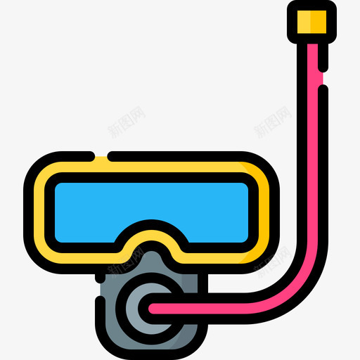 澳大利亚Snorkle8线性颜色图标svg_新图网 https://ixintu.com Snorkle 澳大利亚 线性 颜色
