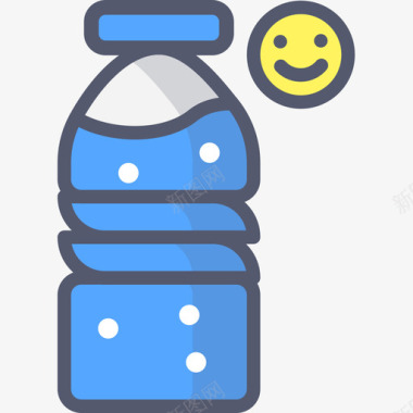 瓶子健康健康线性颜色图标图标