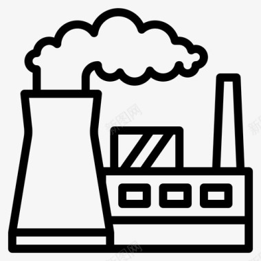 核电站能源工厂图标图标