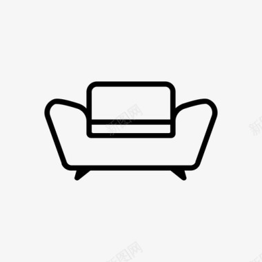 扶手椅家具座椅图标图标