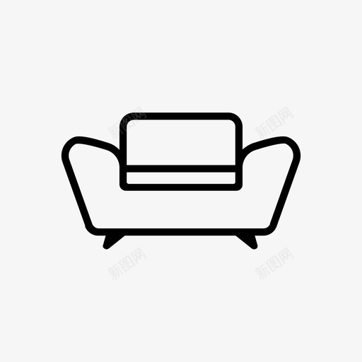 扶手椅家具座椅图标svg_新图网 https://ixintu.com 内饰 家具 座椅 扶手