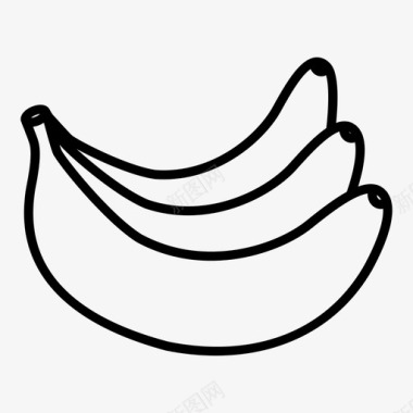 香蕉吃水果图标图标