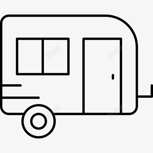 拖车大篷车运输图标svg_新图网 https://ixintu.com 假日 卡车 图标 大篷车 拖车 旅行 线路 细节 运输