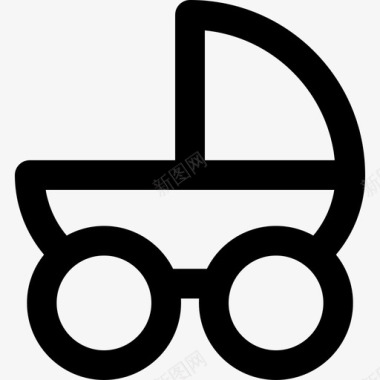 婴儿车婴儿淋浴24直线型图标图标