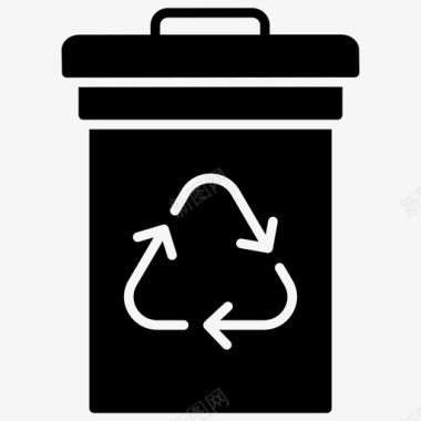 回收站垃圾箱废物回收图标图标