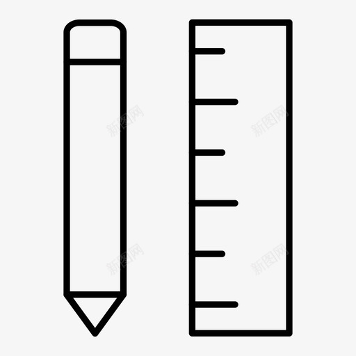 标尺编辑测量图标svg_新图网 https://ixintu.com 写入 启动业务线图标 标尺 测量 编辑 缩放