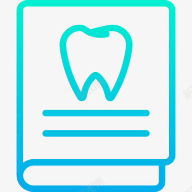书牙科15梯度图标图标