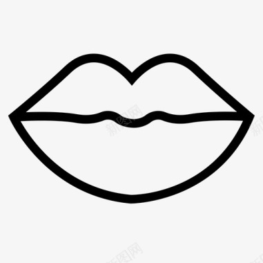 嘴唇时尚2直线型图标图标