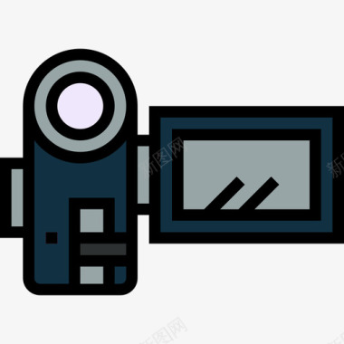 摄像机粉丝俱乐部3线性颜色图标图标