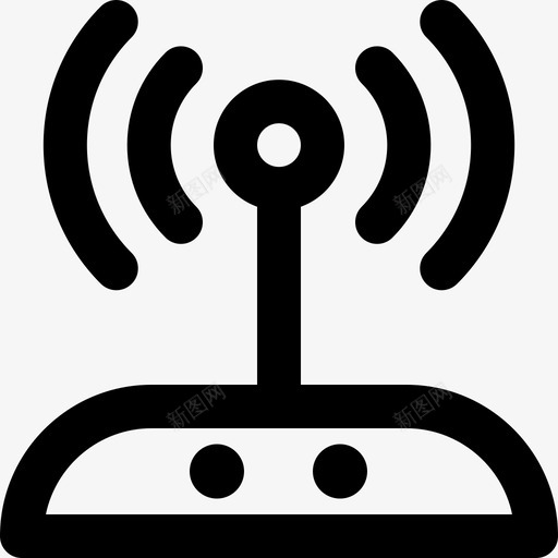 无线路由器通信125线性图标svg_新图网 https://ixintu.com 无线 线性 路由器 通信