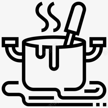 锅煮熟烹饪图标图标