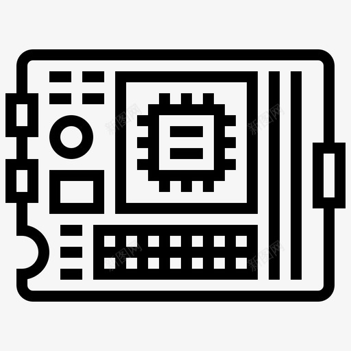 主板电路pcb图标svg_新图网 https://ixintu.com pcb 主板 电路 计算机技术线路