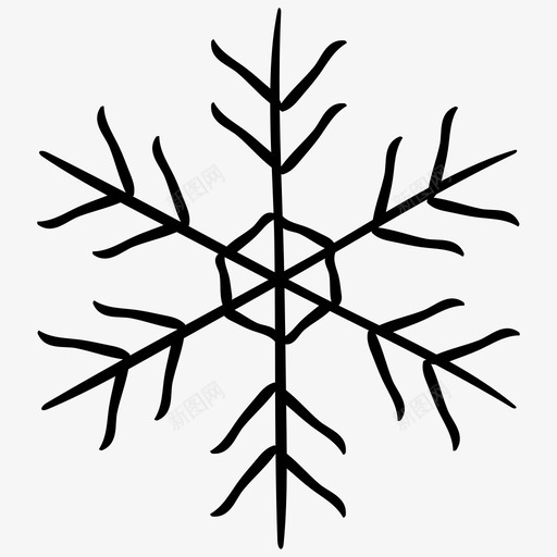 冬天冰雪图标svg_新图网 https://ixintu.com 冬天 图标 手绘 雪花