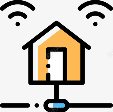 家庭自动化domotics14颜色省略图标图标