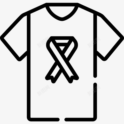 衬衫世界癌症意识日8直线图标svg_新图网 https://ixintu.com 世界 意识 癌症 直线 衬衫