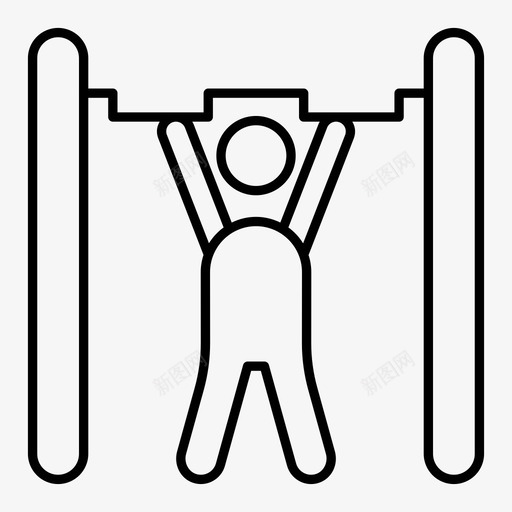 俯卧撑锻炼健身图标svg_新图网 https://ixintu.com 俯卧撑 健康健身线图标 健身 健身房 医疗 锻炼