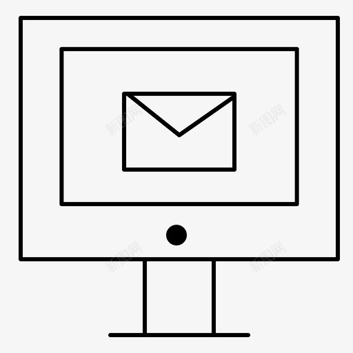 电脑聊天电子邮件图标svg_新图网 https://ixintu.com 技术支持 服务 电子邮件 电脑 聊天