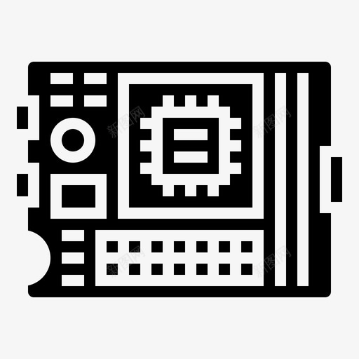 主板电路pcb图标svg_新图网 https://ixintu.com pcb 主板 技术 电路 计算机