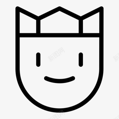 皇冠表情脸图标图标