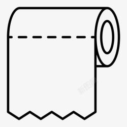 卷纸标志纸巾浴室干纸巾图标高清图片
