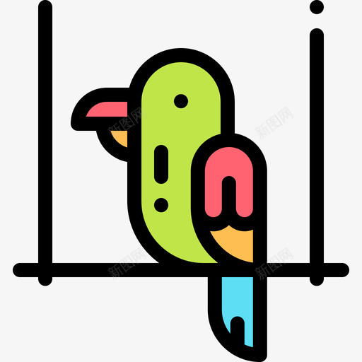 鹦鹉马戏团66线性颜色图标svg_新图网 https://ixintu.com 线性 颜色 马戏团 鹦鹉