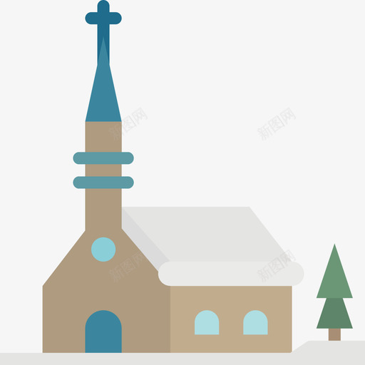 教堂194年圣诞节公寓图标svg_新图网 https://ixintu.com 194年 公寓 圣诞节 教堂