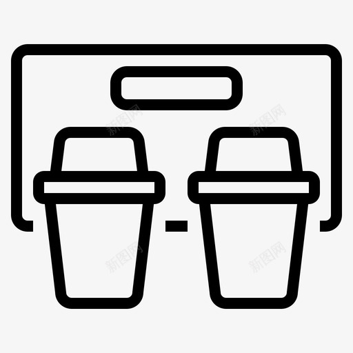 双份外卖咖啡袋商务双人图标svg_新图网 https://ixintu.com 双人 双份外卖咖啡袋 咖啡业务 商务 外卖
