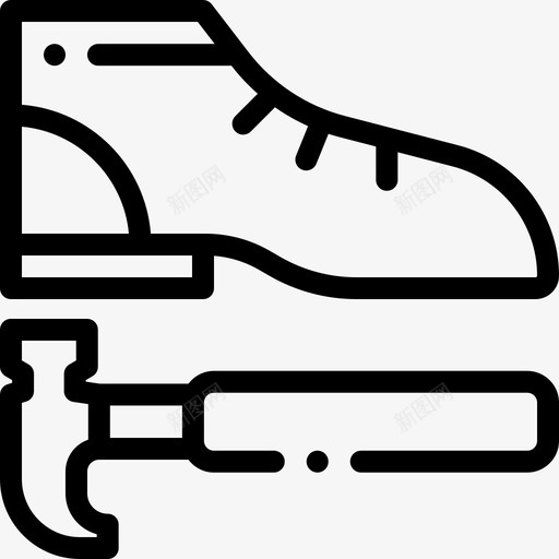 鞋手工艺品5直线型图标svg_新图网 https://ixintu.com 手工艺品 直线 线型