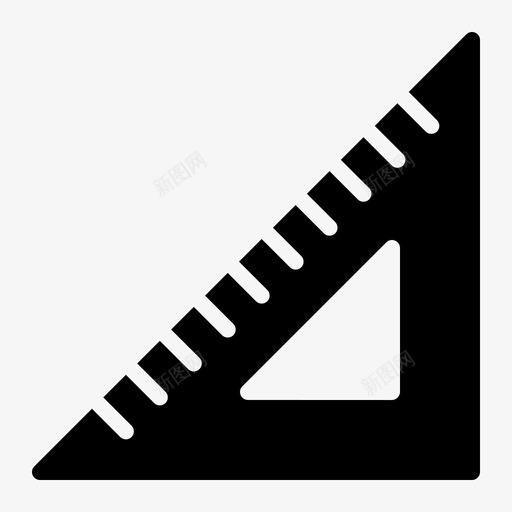 三角尺几何测量图标svg_新图网 https://ixintu.com 三角尺 三角尺字形 几何 测量 设置正方形