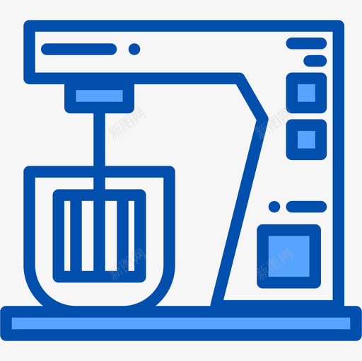 搅拌机厨房64蓝色图标svg_新图网 https://ixintu.com 厨房 搅拌机 蓝色
