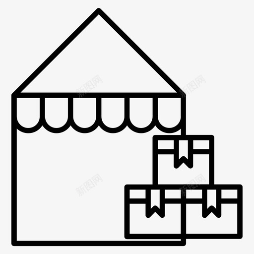 包装包裹产品图标svg_新图网 https://ixintu.com 产品 包装 包裹 商业 商店 概要