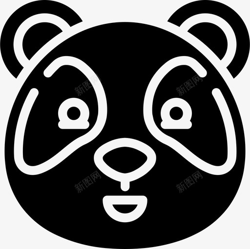 熊猫熊可爱的图标3填充svg_新图网 https://ixintu.com 可爱 图标 填充 熊猫熊 爱的 猫熊