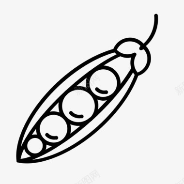 豌豆烹饪食物图标图标