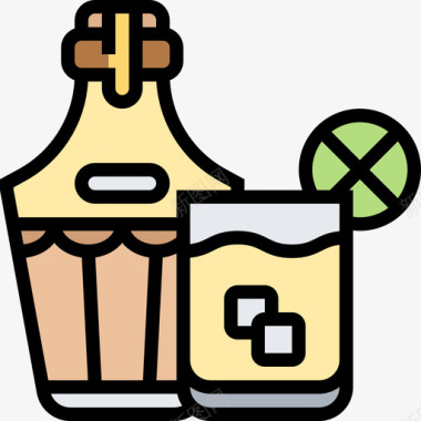 伏特加饮料15原色图标图标