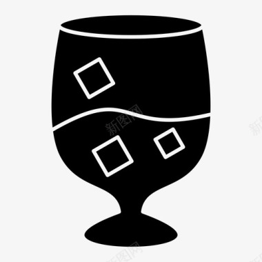 饮料酒精玻璃杯图标图标