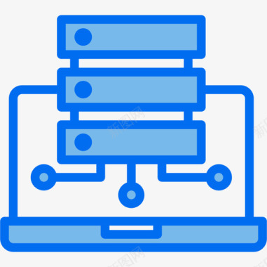 数据库计算机数据存储5蓝色图标图标