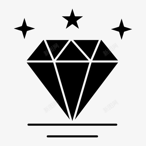 辉煌美丽钻石图标svg_新图网 https://ixintu.com 服装购物固体 珠宝 美丽 辉煌 钻石