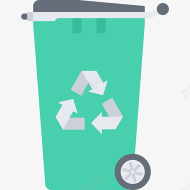 回收箱自然77扁平图标图标
