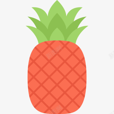 菠萝食品156扁平图标图标