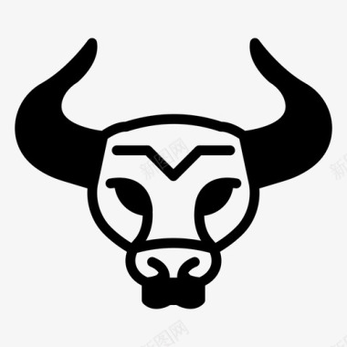 牛动物脸图标图标