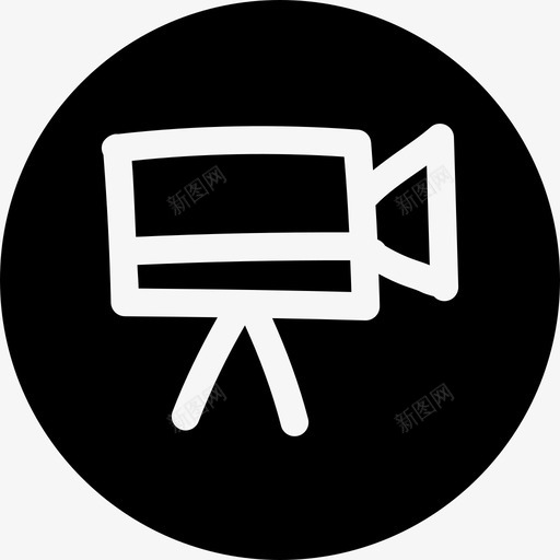 相机胶卷电影图标svg_新图网 https://ixintu.com 徽章 涂鸦 用户界面 电影 相机 胶卷 视频