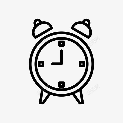 闹钟时间计时器图标svg_新图网 https://ixintu.com 工具和用具 时间 计时器 闹钟