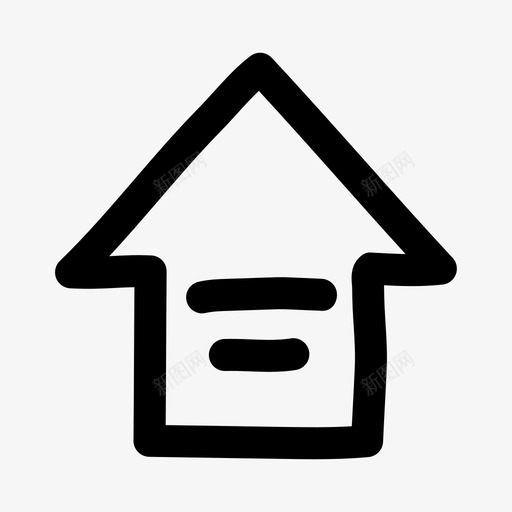 家房子财产图标svg_新图网 https://ixintu.com 家 房子 涂鸦用户界面 用户界面 财产